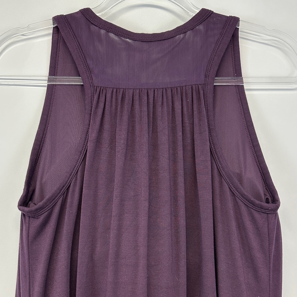 Shebird Plum Tunic Tank Dress M/L Built In Bra Sleeveless Stretch Lounge Travel - Picture 7 of 8